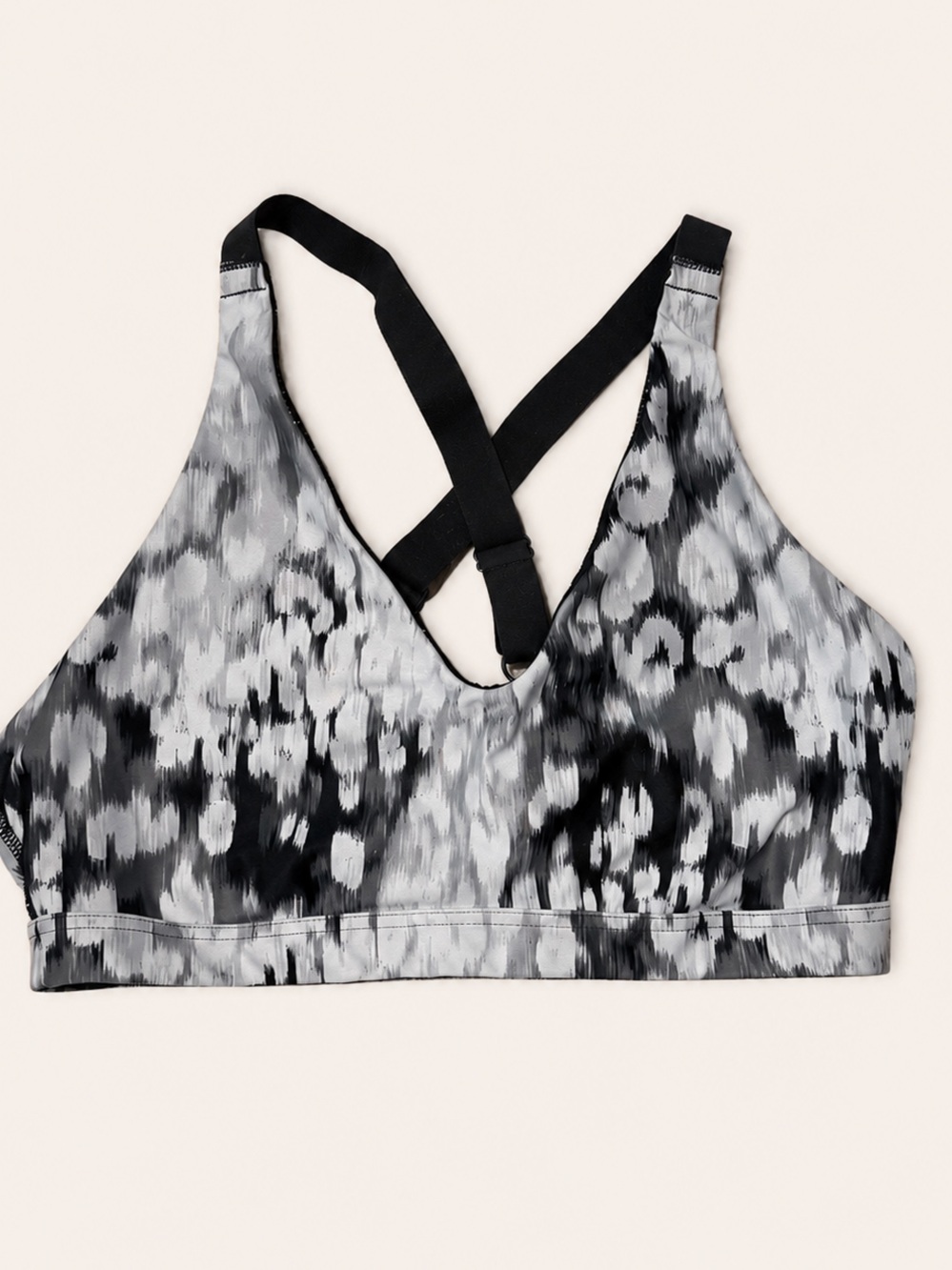 OFFLINE by Aerie Black Gray Abstract Strappy Swim Bottom – Size Medium